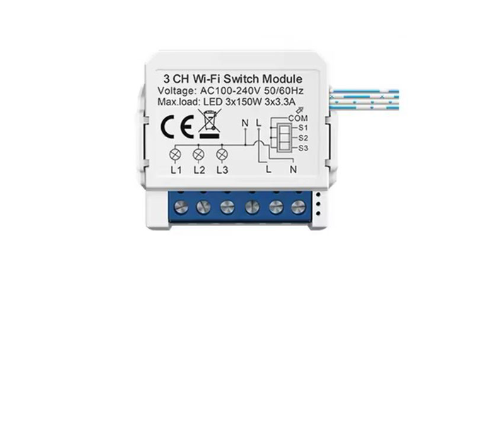 Smart Switch Module-WiFi 3 Gang Tuya and Smart life compatible
