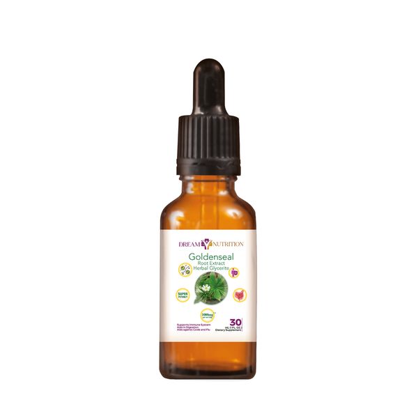 Dream Nutrition Goldenseal Root Extract Herbal Glycerite 30ml (1 Oz)