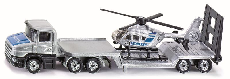 Siku Low Loader with Helicopter (16cm long)