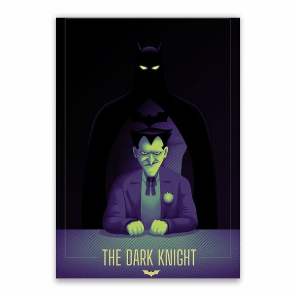 The Dark Knight Cartoon Poster - A1