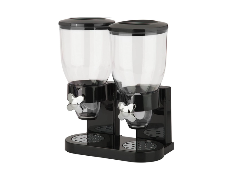 Double Barrel Cereal Dispenser with Portion Control