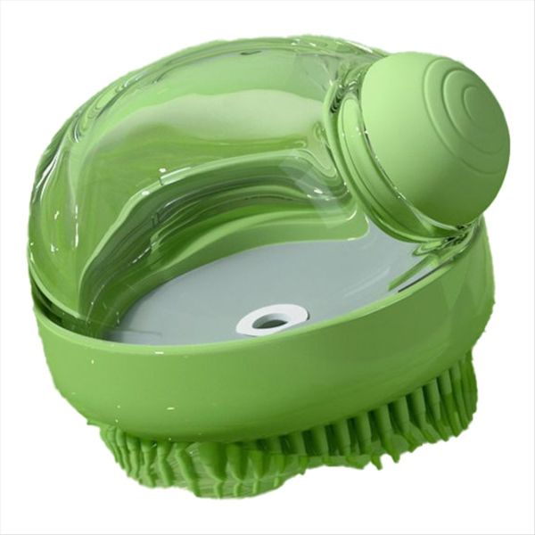 Dog Shower Brush Pet Dog Grooming Massage Bath Cleaning Brush Green