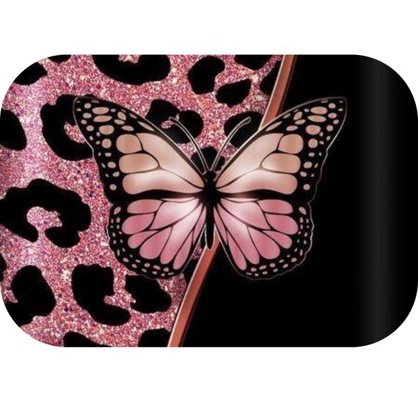 Glitter Butterfly Printed Mouse Pad