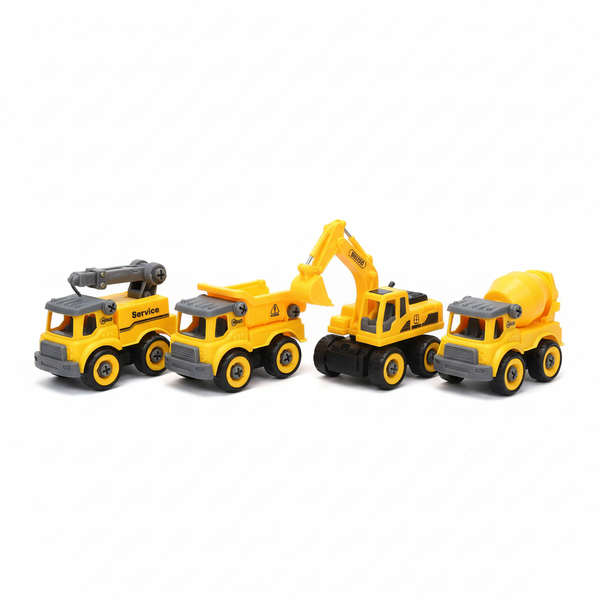 DIY Construction Trucks: Build &amp; Play Educational Toy Set for Kids