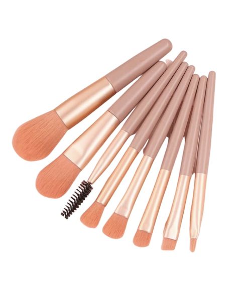 Rosegold 8 Piece Eye Makeup Brush Set