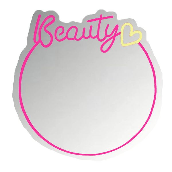 Beauty Mirror Neon Sign Heart Neon Wall Art