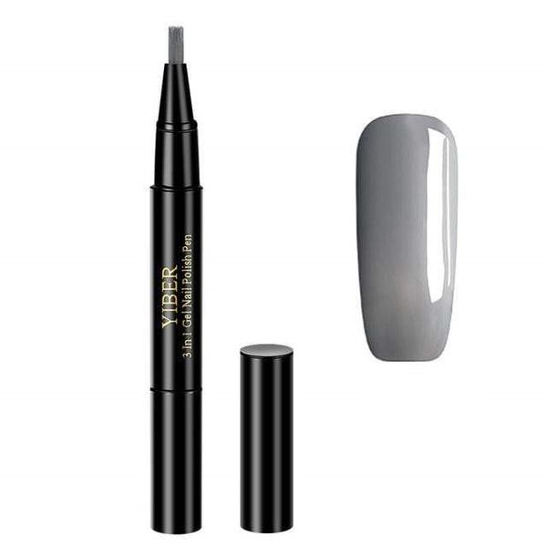 Yiber 3in1 Gel Nail Polish Pen - Silver 3