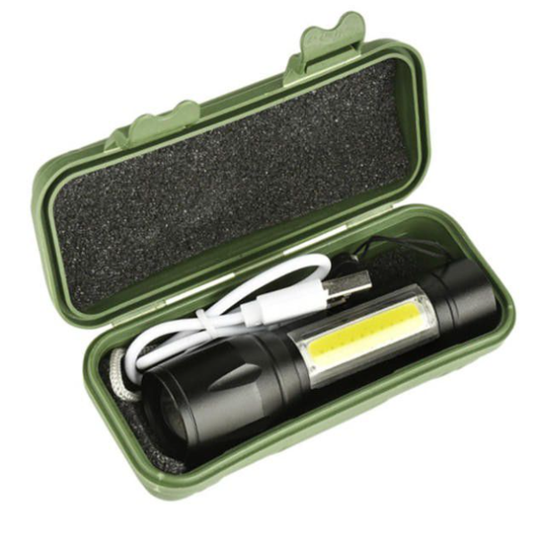 USB Rechargeable Mini Torch with Zoom Function