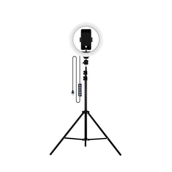 RGB LED Ring Light with Phone Clip MJ26 + Tripod