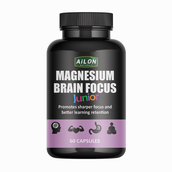 Magnesium Brain Focus Junior 500mg (60 Caps) - Focus, Memory &amp; Calm