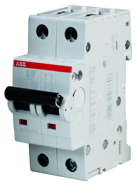 Abb (S202-B10) Thermal Magnetic Circuit Breaker, 10A, 2 Pole
