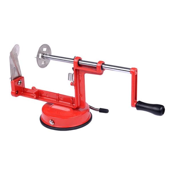 Red Manual Kitchen Spiral Potato Slicer Tool