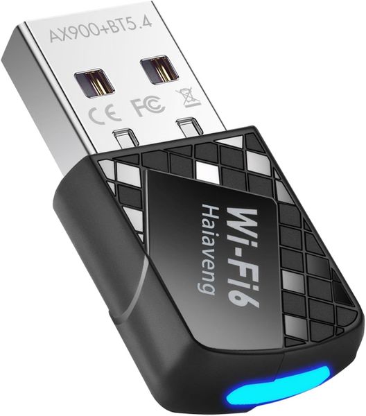 AX900Mbps USB WiFi 6 Adapter for PC, Bluetooth 5.4 WiFi Adapter