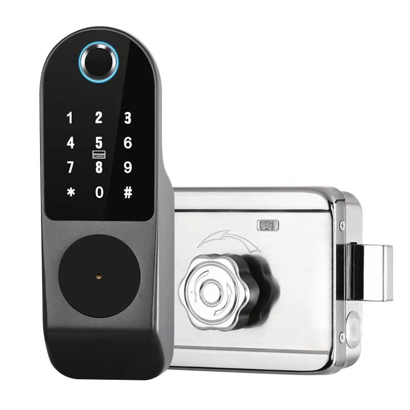 Door Lock Waterproof Ttlock Double Sided Fingerprint Door Lock Card Code