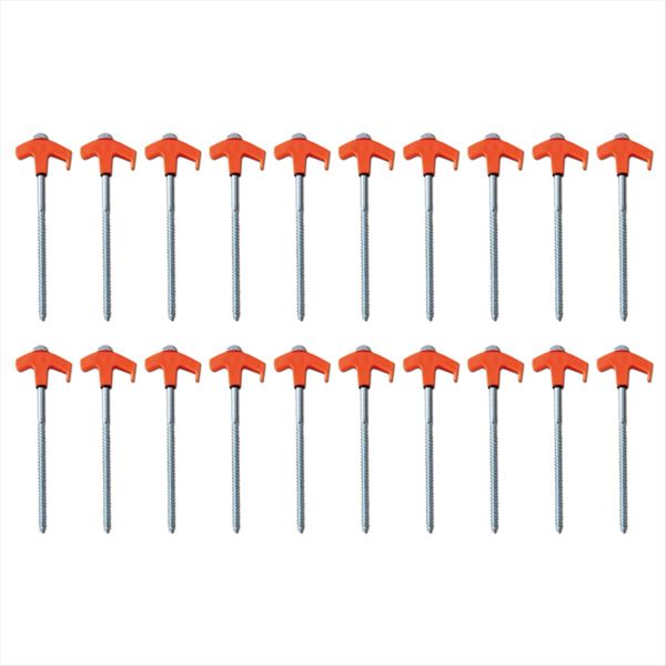Tent Stake Screws Tree Stump Kit for Patio(20 Pcs) Orange