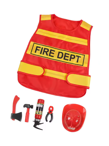 Firefighter Dress up &amp; Firefighting Tools - Pretend Play Fireman Costume