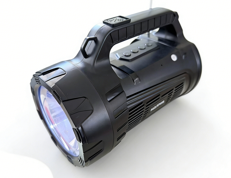 3-in-1 Solar Rechargeable Gadget - FM Radio Torch &amp; Pop-Up Light &amp; Speaker