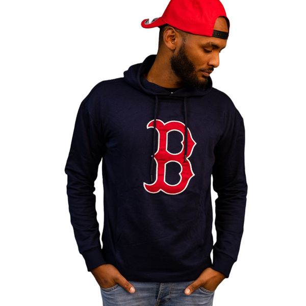 MLB Men's Red Sox Forward Hoodie - Navy/Ice Melange