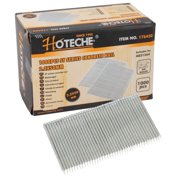 Hoteche ST Series Concrete Air Nails (2.2x64mm) - Pack of 1000