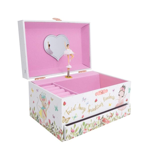 Musical Jewelry Box Plays Classic Melody, Storage Organizer for Kids