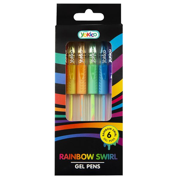 Rainbow Swirl Gel Pens (6 pack)
