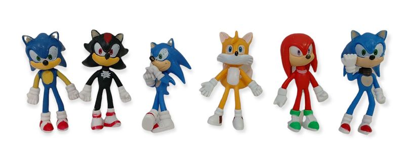 Sonic The Hedgehog - Collection of 6 Action Figurines.