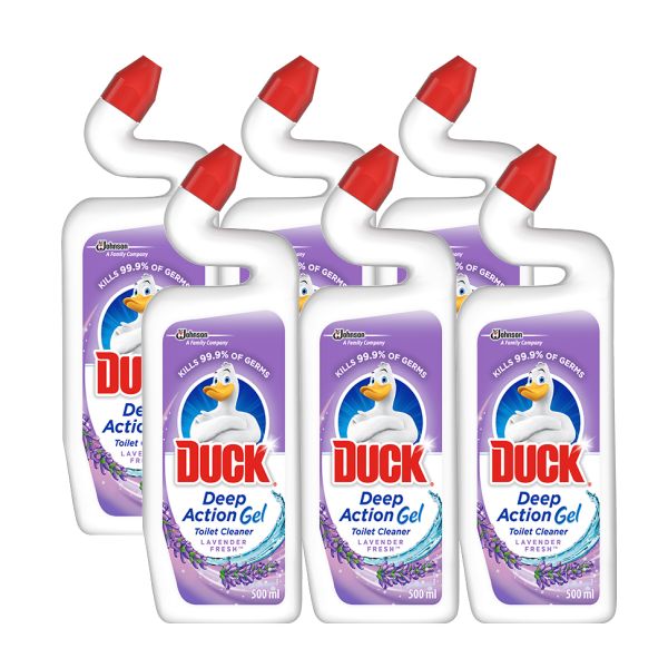 Duck Deep Action Gel Toilet Cleaner Fresh Lavender - Shrink of 6 x 500ml