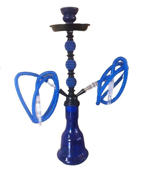 Hubbly Bubbly Hookah Shisha Traditional designed Huka Style 2 Pipes - Red