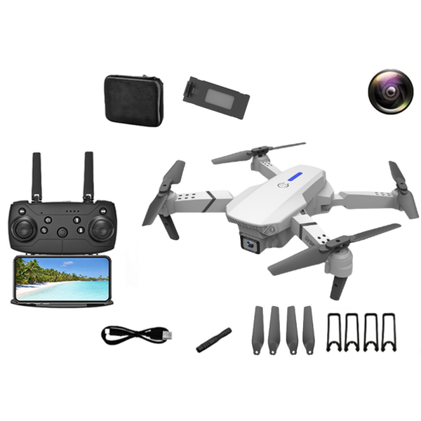 Mini Foldable Remote-Controlled Airplane With 1080P Camera Grey