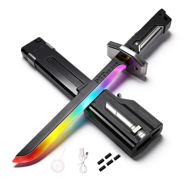 Spark Sword 17.3inch Light Up Sword with Mist Effect,Motion-Activated Sound