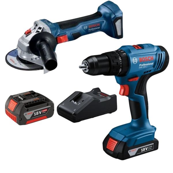 Bosch - GSB 183-LI Cordless Drill and GWS 180-LI Angle Grinder Combo