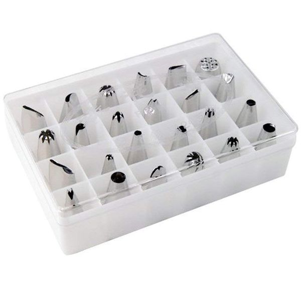 Stainless Steel Baking Decorative Icing Nozzles 24 Piece