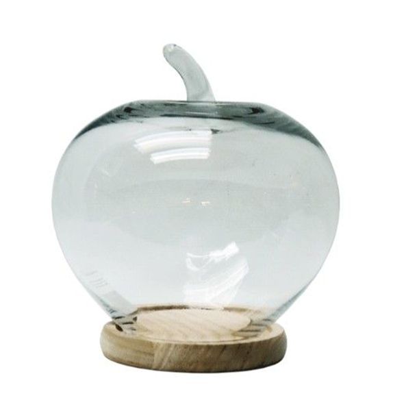MC - Apple Shaped Cake Dome with Wooden Base