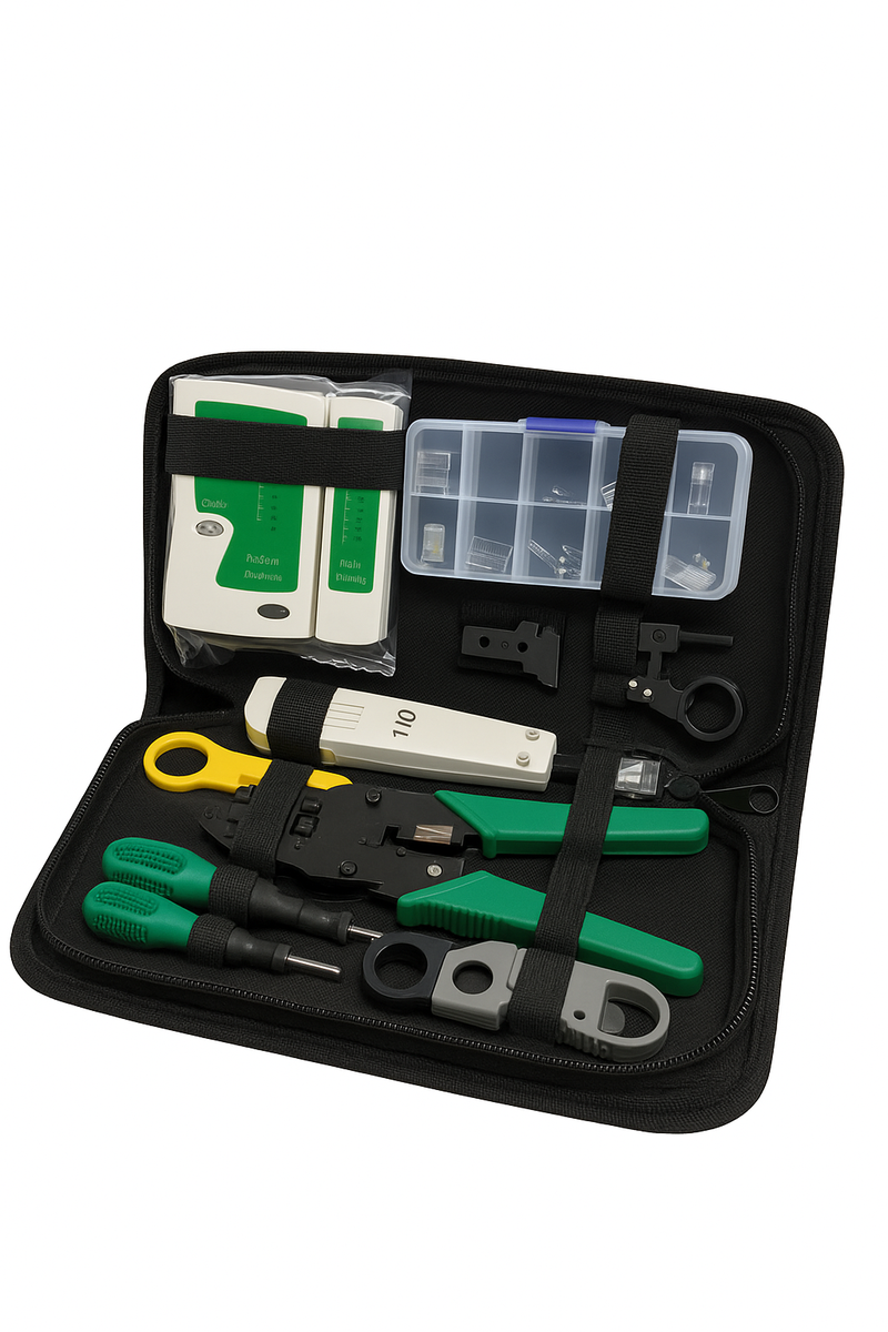 Life Online SA 12 Piece Network Cable Repair Kit Crimping Maintenance Set