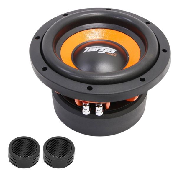 Targa TG-VM8040D Venom Series 8" 6000w Dual 4-Ohm Subwoofer &amp; Evo Tweeters