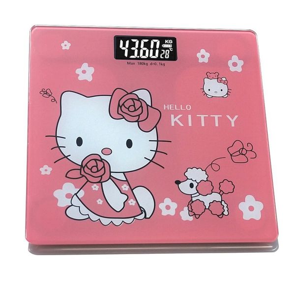 Cartoon Caracter Kids Digital Scale With Batteries Included - Pink