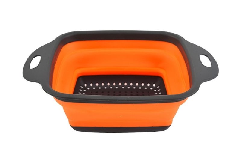 Collapsible Folding Square Drain Basket Vegetable/Fruit Storage Basket