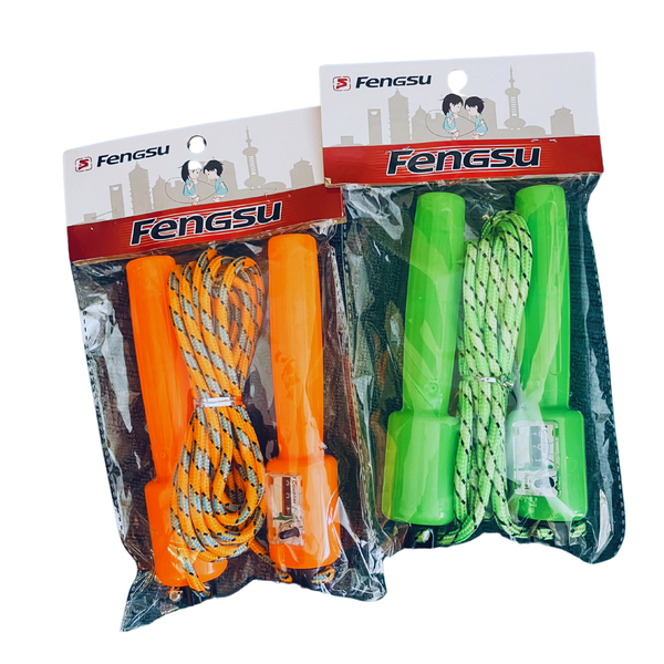 Orange and Green Digital and Counting Skipping Ropes - Set of 2