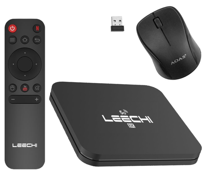 Smart Android 14 Tv Box + Wireless Mouse. 16GB Storage, 2GB Ram.