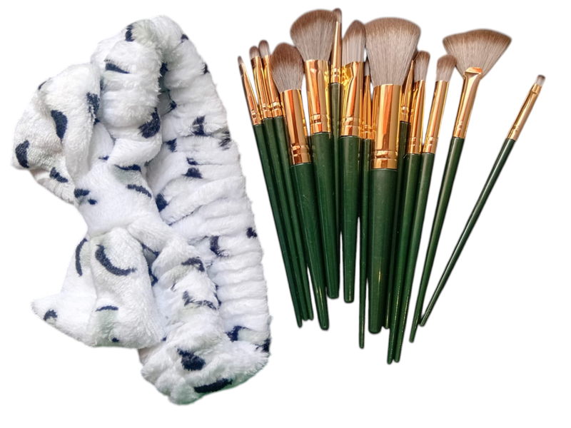 14 Pieces Makeup Brushes Set with 1 headband