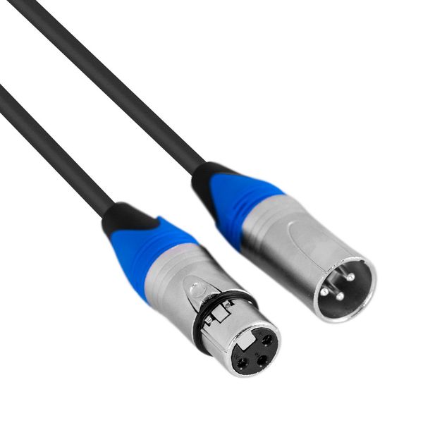 Hybrid XLR Male to XLR Female DMX lighting cable (3M)