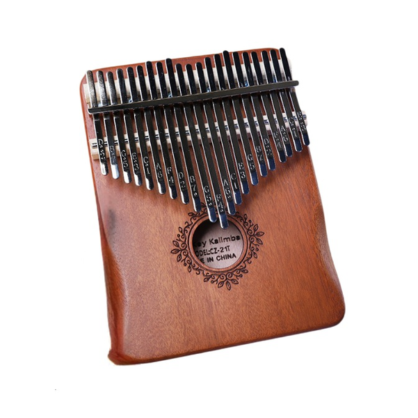 Portable Piano/Kalimba, Wooden, 21 Keys, Brown