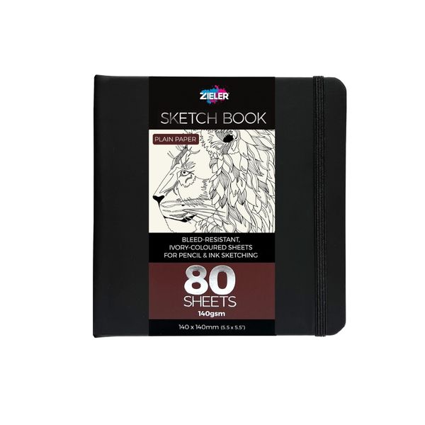Zieler Black Sketch Journal 140x140mm