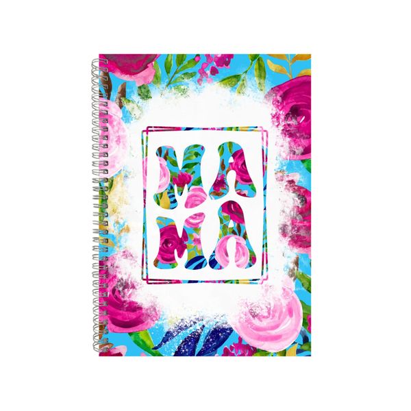 Floral Pink Blue Mama Notebook Mother's Day Gift Idea A4 Notepad Pad 83