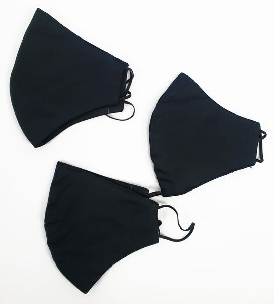 4 Ply 3 Pack Premium Reusable Face Mask Black