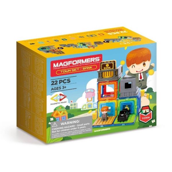 Magformers Magnetic Building Set: Town Bank Set (22pcs)