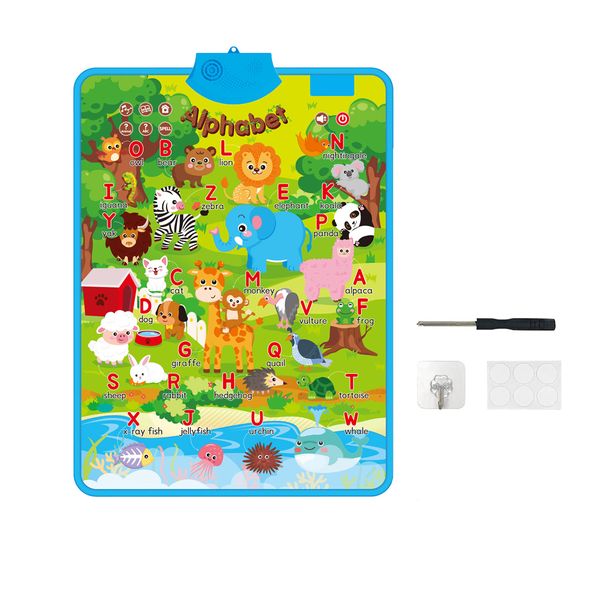 Interactive English Learning Poster - Alphabet Wall Chart for Toddler Learn