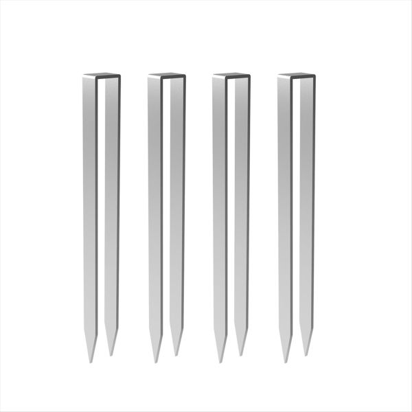Rose Archs Ground Anchors Set of 4 for Rose Archs Fixings Silver