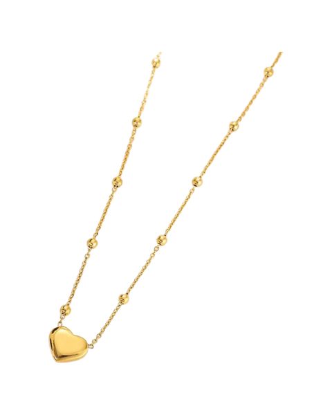 Necklace Stainless Steel Small Heart Pendant jewellery-Rose Gold