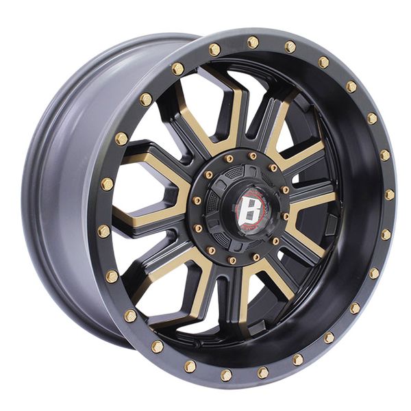 20" Rim - Flawless E967 6/139 Alloy Mag Wheels - Black with Bronze-Set of 4